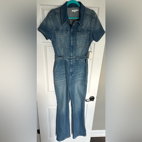 ‼️RARE‼️🎸Good American🎸🔥NWT🔥Fit For Success Stretch Demom Jumpsuit—4 - Picture 10 of 16